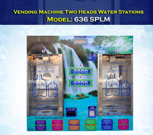 Vending Machine Two Head Water Stations 636 SPLM